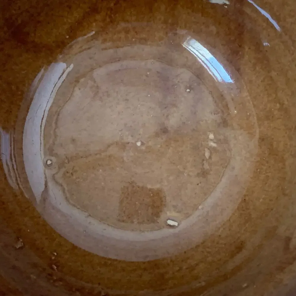 Vintage Brown Stoneware Beehive Mixing Bowl USA 8
